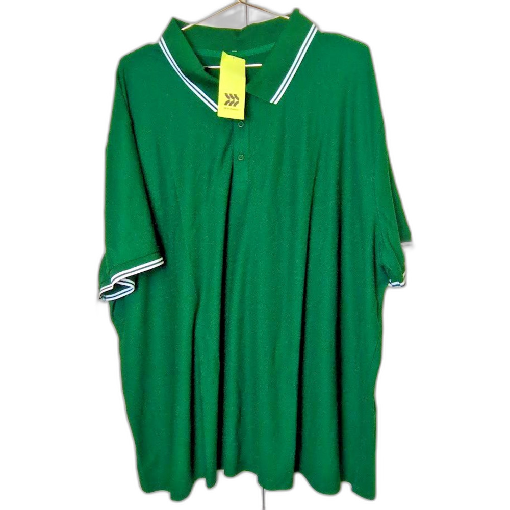 NEW All In Motion Men's 3XL Jersey Polo Shirt Green Plus Size Short Sleeve